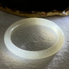 Transparent to White Quartzite Jade Bangle 天山玉手镯 60.6mm Bangle 38.60g 10.3 by 8.5mm