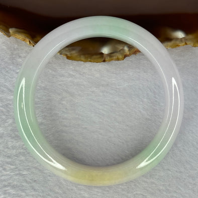 Type A Lavender Green Yellow Jadeite Bangle Internal Diameter 54.8mm 54.52g  12.6 by 9.0mm (Perfect)