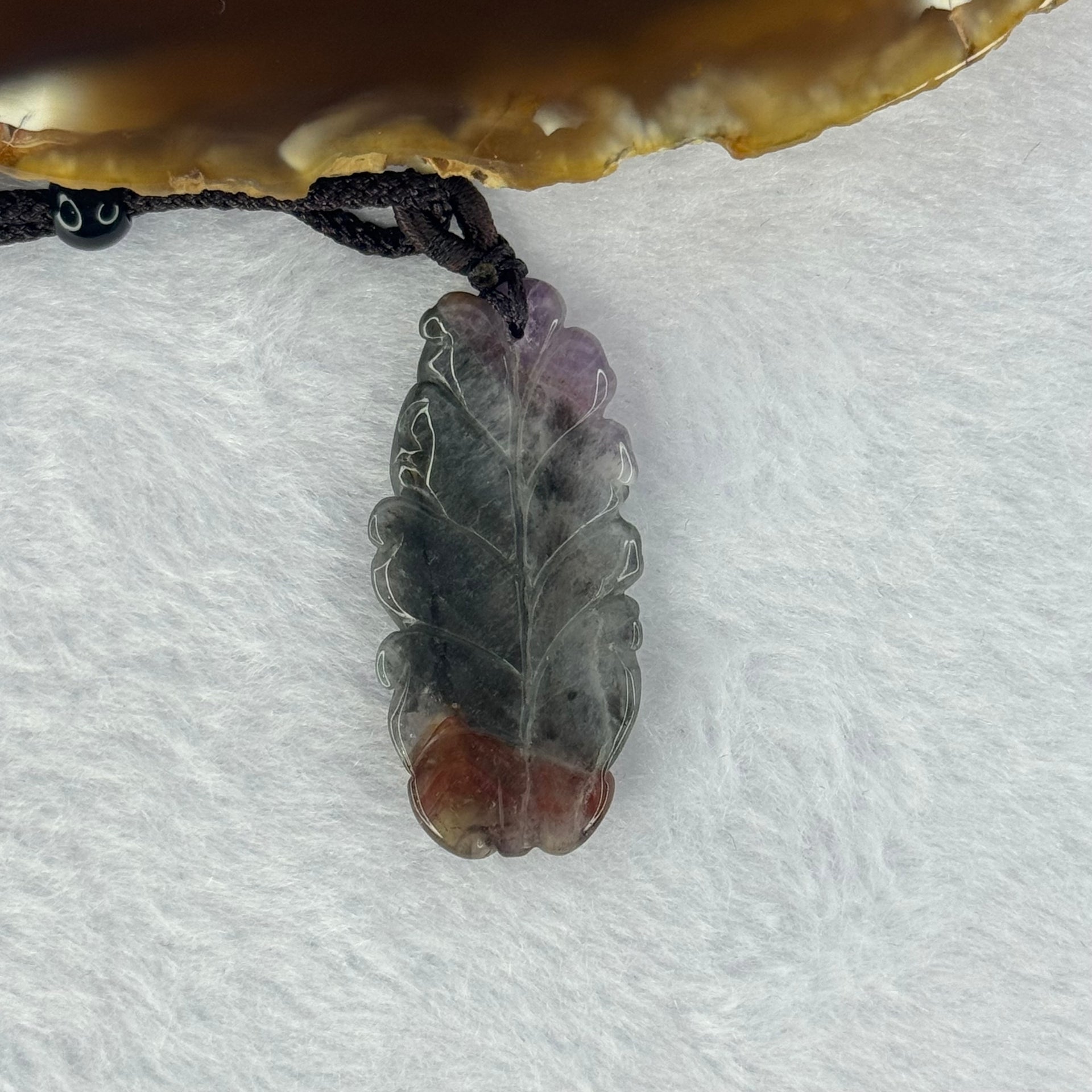 Natural Auralite 23 Nine Tail Fox Pendent 天然极光23九尾狐牌 6.29g 37.8 by 18.3 by 5.5mm - Huangs Jadeite and Jewelry Pte Ltd