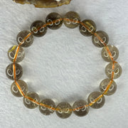 Natural Golden Rutilated Quartz Beads 天然金发水晶手链 47.97g 19cm 13.0mm 17 Beads - Huangs Jadeite and Jewelry Pte Ltd