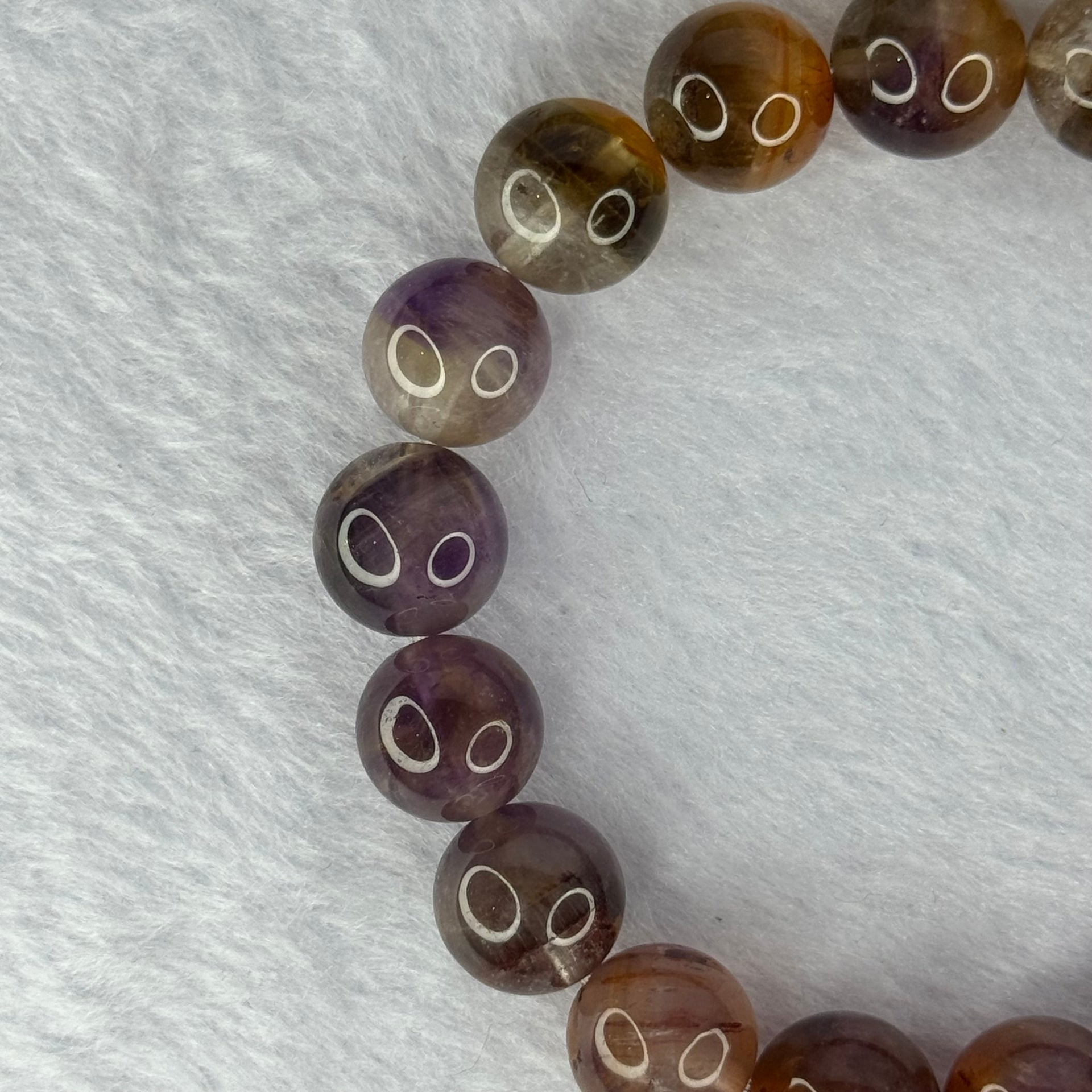 Natural Auralite 23 Bracelet 天然极光23手链 40.02g 18cm 11.9mm 18 Beads - Huangs Jadeite and Jewelry Pte Ltd