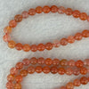 Natural Red Agate Beads Elastic Necklace 天然樱桃红玛瑙项链 24.80g 50cm 5.9mm 98 Beads