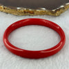 Natural Red Cinnabar Bangle with Inscription 20.10g Internal Diameter 58.0mm 10.0 by 5.9mm