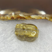 Good Grade Natural Golden Shun Fa Rutilated Quartz Pixiu Charm for Bracelet 天然金顺发水晶貔貅 4.77g 18.8 by 13.9 by 10.7mm - Huangs Jadeite and Jewelry Pte Ltd