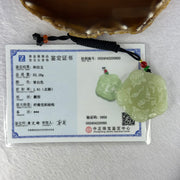 Natural Greenish White Nephrite 5 Children Pendent 五福临们 53.16g 45.9 by 46.9 by 46.5 by 13.1mm - Huangs Jadeite and Jewelry Pte Ltd