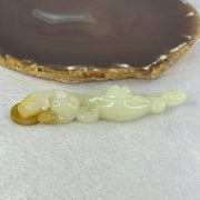 Natural White and Brown Nephrite Pixiu Mini Display 45.00g 99.1 by 21.3 by 17.5mm - Huangs Jadeite and Jewelry Pte Ltd