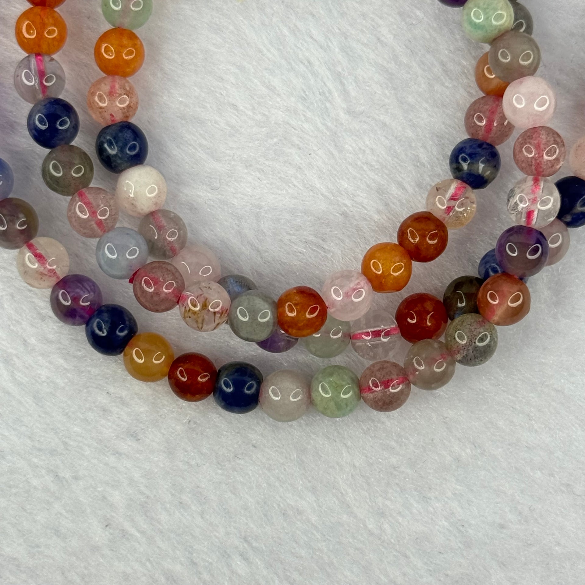 Natural Mixed Quartz Bracelet 天然多宝多圈手链手串 20.60g 5.4mm 105 Beads - Huangs Jadeite and Jewelry Pte Ltd