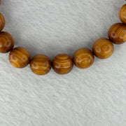 Natural Old Yabai Thuja Wood Beads Bracelet 老树崖柏手链 9.00g 16.5cm 10.1mm 19 Beads - Huangs Jadeite and Jewelry Pte Ltd