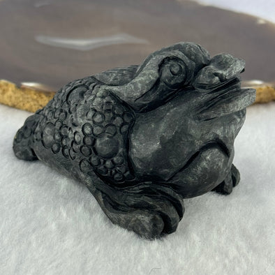 Rare Natural Tibetan Meteorite Tektite 3 Legged Toad Mini Display 364.4g 88.5 by 52.6 by 49.5mm