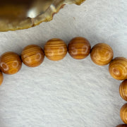 Natural Old Yabai Thuja Wood Beads Bracelet 老树崖柏手链 9.00g 16.5cm 10.1mm 19 Beads - Huangs Jadeite and Jewelry Pte Ltd