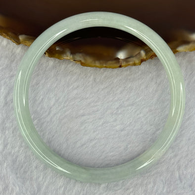 Type A Light Blueish Green Jadeite Bangle 19.68g Internal Diameter 57.8mm 6.1 by 6.1mm