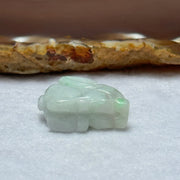 Type A Lavender Green Jadeite Rabbit Pendant 7.38g 23.5 by 9.7 by 18.1mm - Huangs Jadeite and Jewelry Pte Ltd