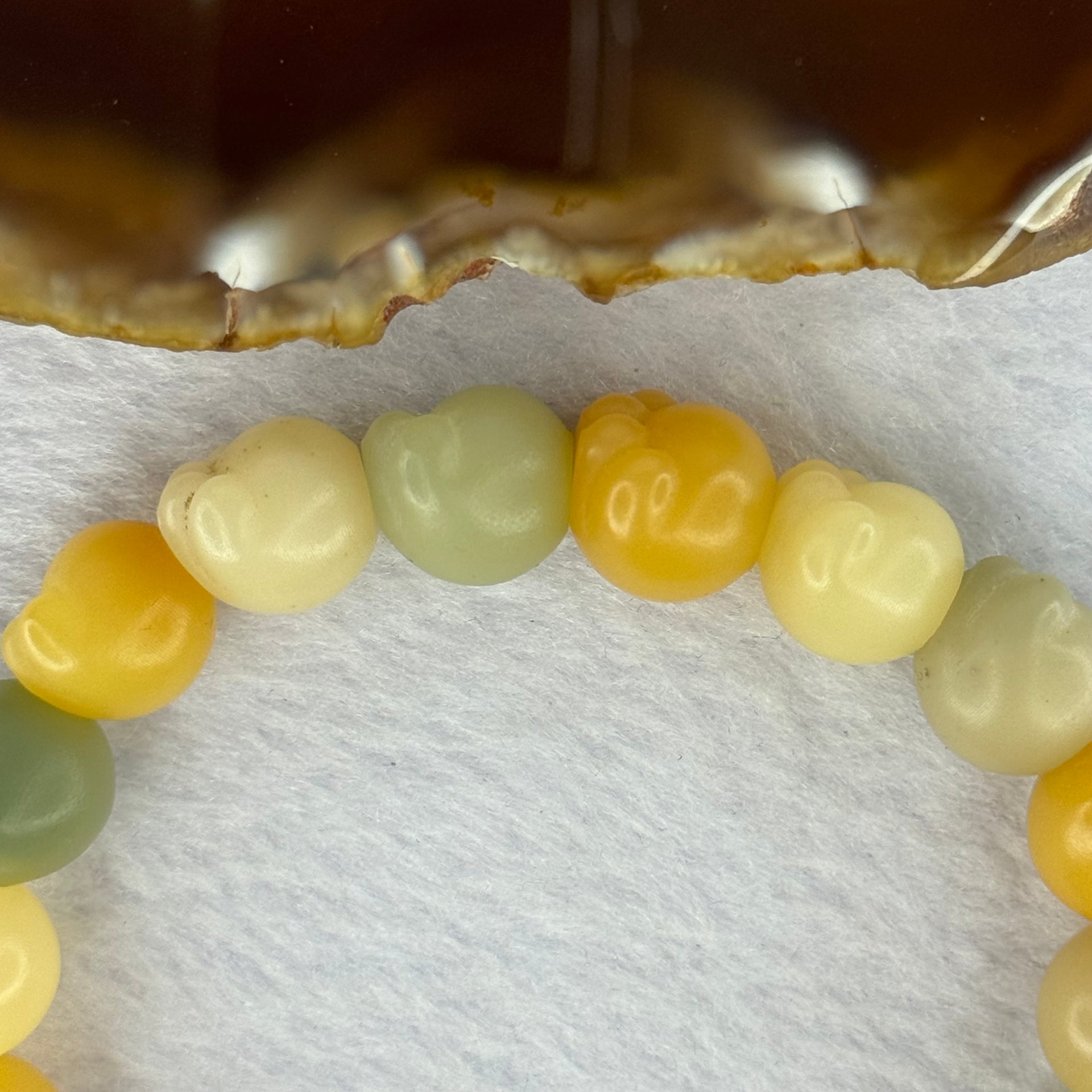 Natural Mixed Color Bodhi Beads in Paw Bracelet 21.52g 17.5cm 12.8mm 18 Beads - Huangs Jadeite and Jewelry Pte Ltd