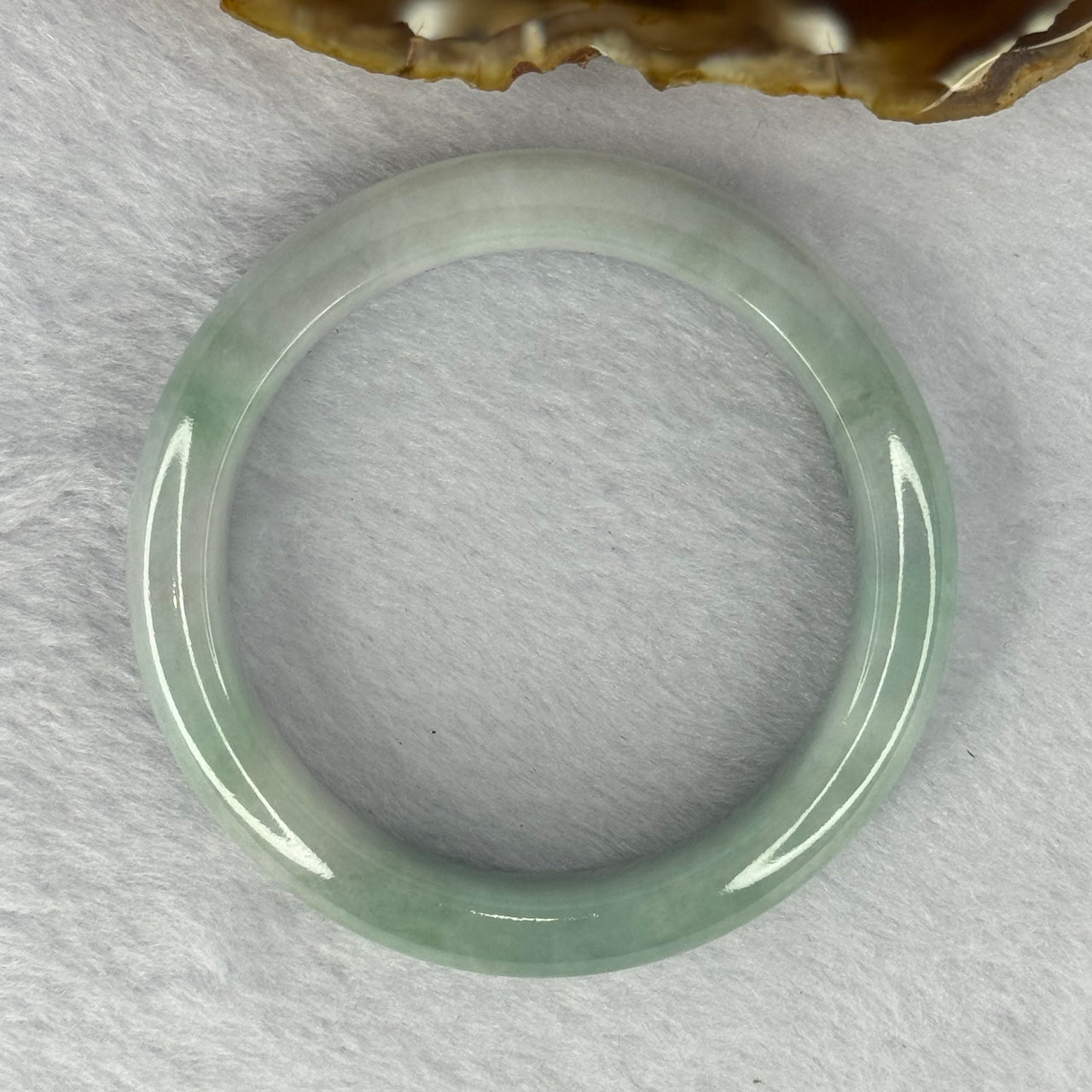 Type A Sky Blue with Lavender Bangle 59.59g 13.5 by 8.4 mm Internal Diameter 54.0 mm (Close to Perfect) - Huangs Jadeite and Jewelry Pte Ltd