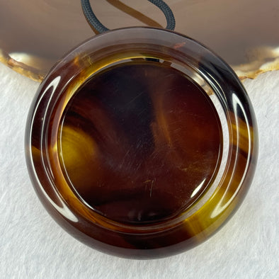 Natural Cognac Amber Bangle Set Internal Diameter 53.8mm 17.4 by 9.2mm and Pendant 50.8 by 18.2mm Total Weight 62.51g