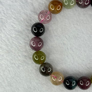 Good Grade Natural Tourmaline Beads Bracelet 好的天然碧玺珠手链 32.10g 16.5cm 10.3mm 19 Beads - Huangs Jadeite and Jewelry Pte Ltd