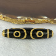 Natural Powerful Tibetan Old Oily Agate 3 Eyes Dzi Bead Heavenly Master (Tian Zhu) 三眼天诛 16.59g 59.3 by 16.6mm - Huangs Jadeite and Jewelry Pte Ltd