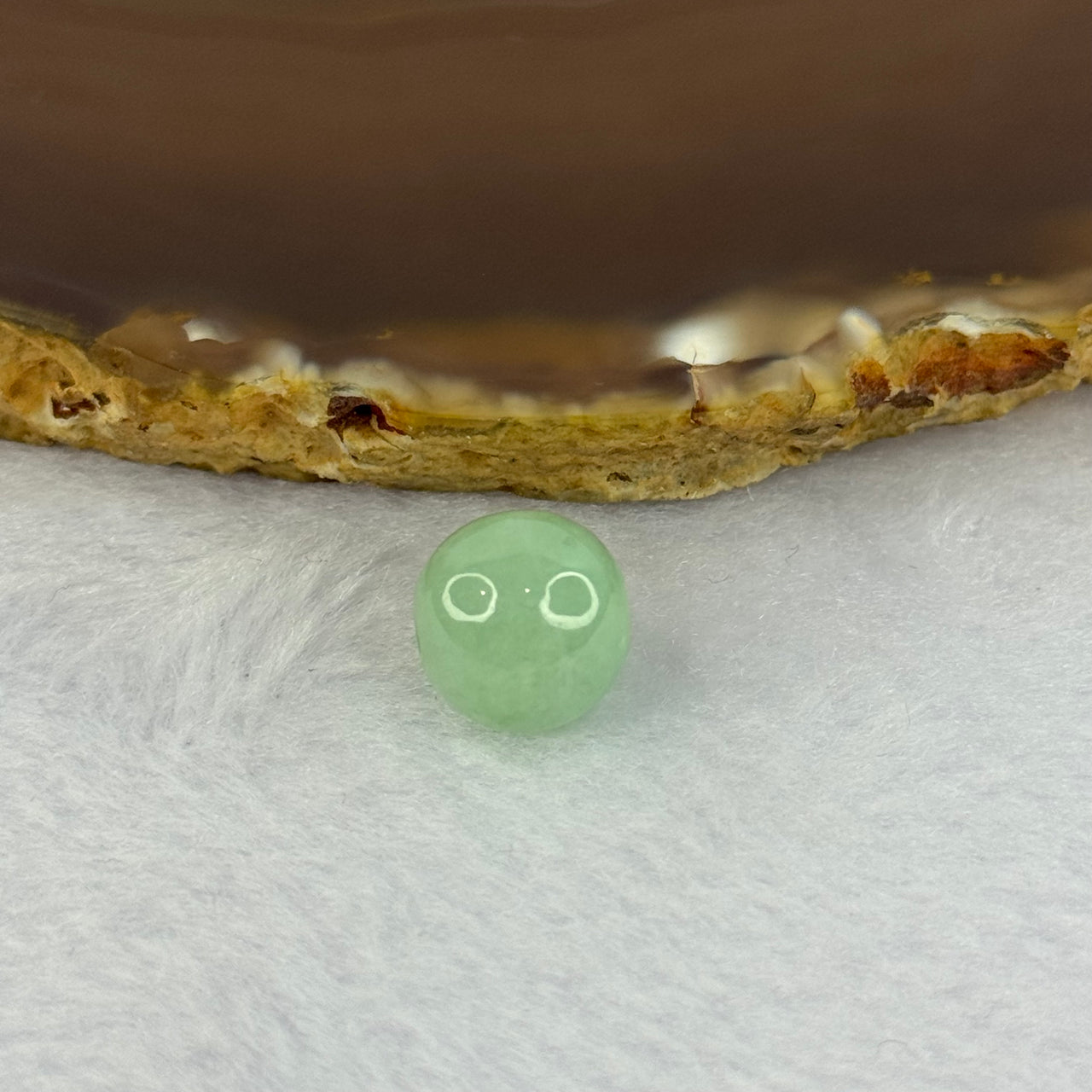 Type A Apple Green Jadeite Bead for Bracelet/Necklace/Earrings/ Ring 2.52g 11.5mm - Huangs Jadeite and Jewelry Pte Ltd