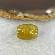 Good Grade Natural Golden Rutilated Quartz Crystal Lulu Tong Barrel 天然金发晶水晶露露通桶 
3.85g 15.4 by 12.0mm - Huangs Jadeite and Jewelry Pte Ltd