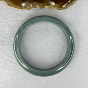 Type A Blueish Green Jadeite Bangle 57.08g 14.7 by 7.5mm Inner Diameter 55.5cm (Close to Perfect) - Huangs Jadeite and Jewelry Pte Ltd