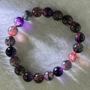 Superior Grade Natural Transparent Blackcurrant Super 7 Beads Bracelet 特级透明天然黑加仑超级七珠手链 24.66g 16cm 9.9mm 20 Beads - Huangs Jadeite and Jewelry Pte Ltd