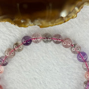 Above Average Grade Natural Super 7 Crystal Beads Bracelet 天然超级七水晶珠手链 12.93g 15.5cm 7.4mm 26 Beads - Huangs Jadeite and Jewelry Pte Ltd