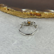 Natural Citrine in 925 Sliver Ring (Adjustable Size) 925银天然黄水晶戒指 2.03g 4.5 by 3.8 by 2.7mm - Huangs Jadeite and Jewelry Pte Ltd