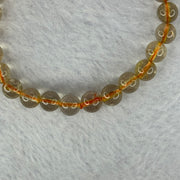 Natural Golden Rutilated Quartz Beads 天然金发水晶手链 13.10g 15cm 7.4mm 27 Beads - Huangs Jadeite and Jewelry Pte Ltd