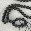 Natural Dark Matt Black Amber Beads Necklace 天然大黑天翁琥珀项链 10.22g 56cm 7.5mm 1 Bead 5.4mm 108 Beads