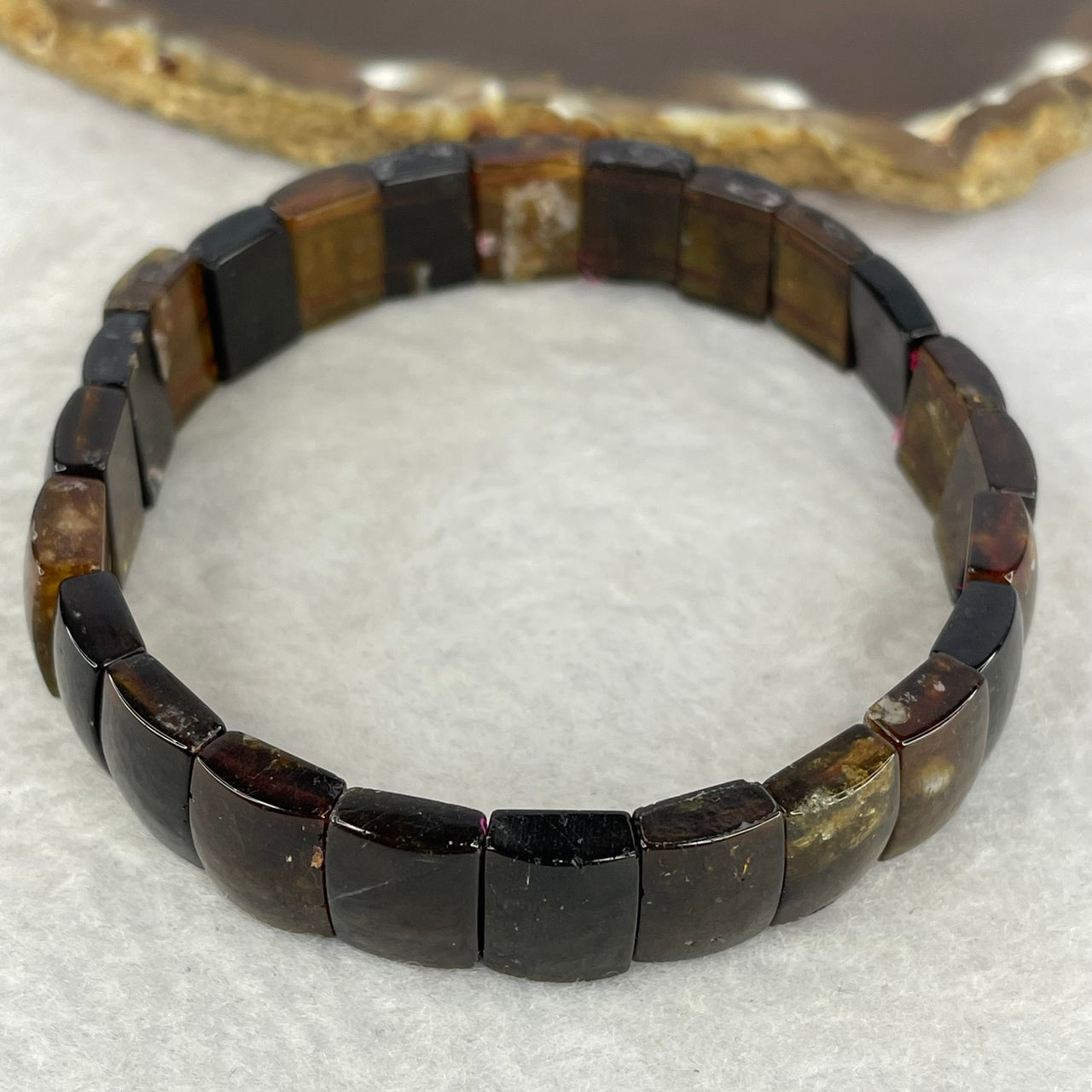 Natural Smoky Quartz Bracelet 31.37g 19cm 12.1 by 8.8 by 4.8 by 24 pcs - Huangs Jadeite and Jewelry Pte Ltd