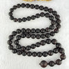 Natural Dark Red Medicine Amber Beads Necklace 天然红药琥珀项链 51.49g 68cm 90.0 - 15.6mm 71 Beads