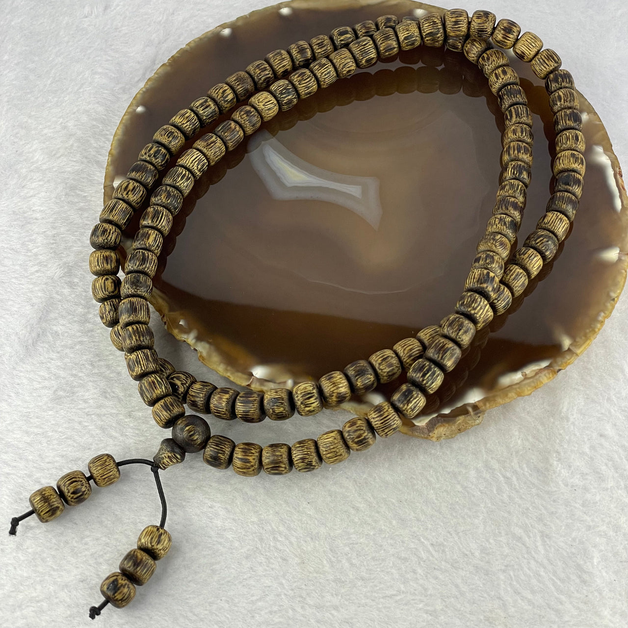 Natural Wild Vietnam Lu Qi Nan Agarwood Beads Necklace 29.10g 80cm 9.0mm 106 + 6 Beads - Huangs Jadeite and Jewelry Pte Ltd