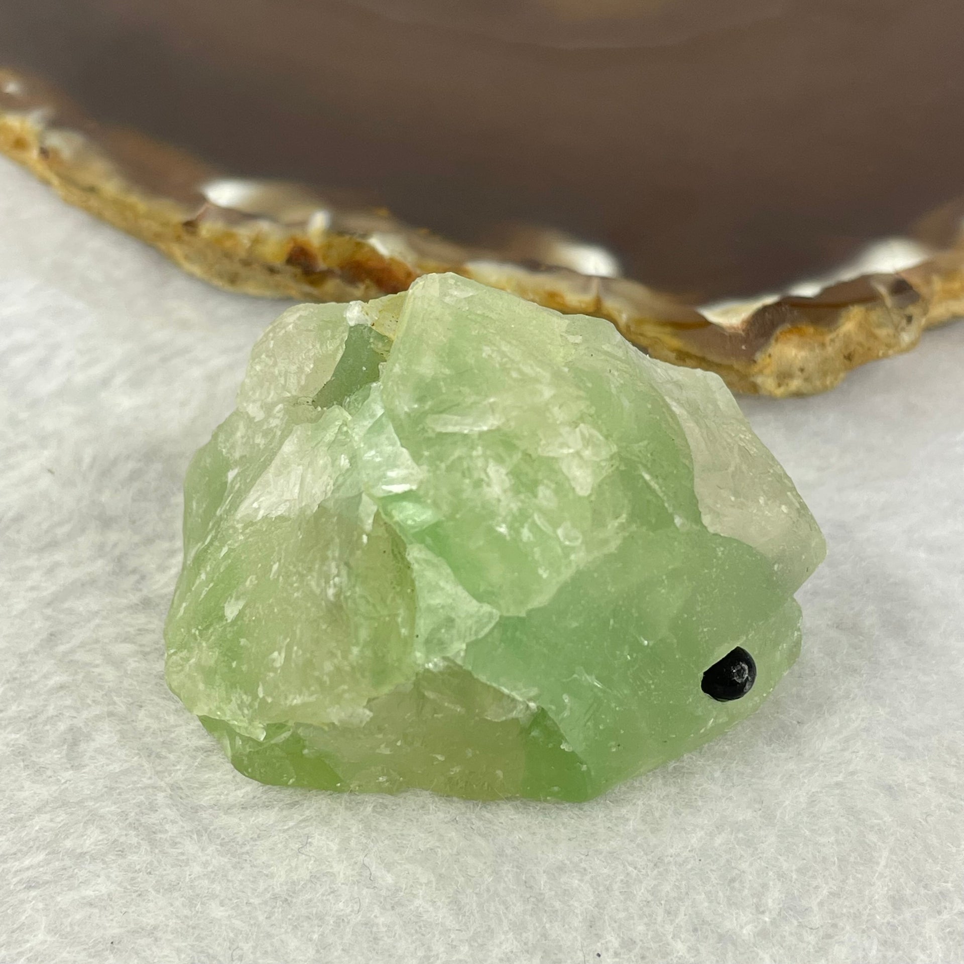 Natural Green Fluorite Mini Hedgehog Display 84.21g by 47.4 by 39.4 by 30.6mm - Huangs Jadeite and Jewelry Pte Ltd