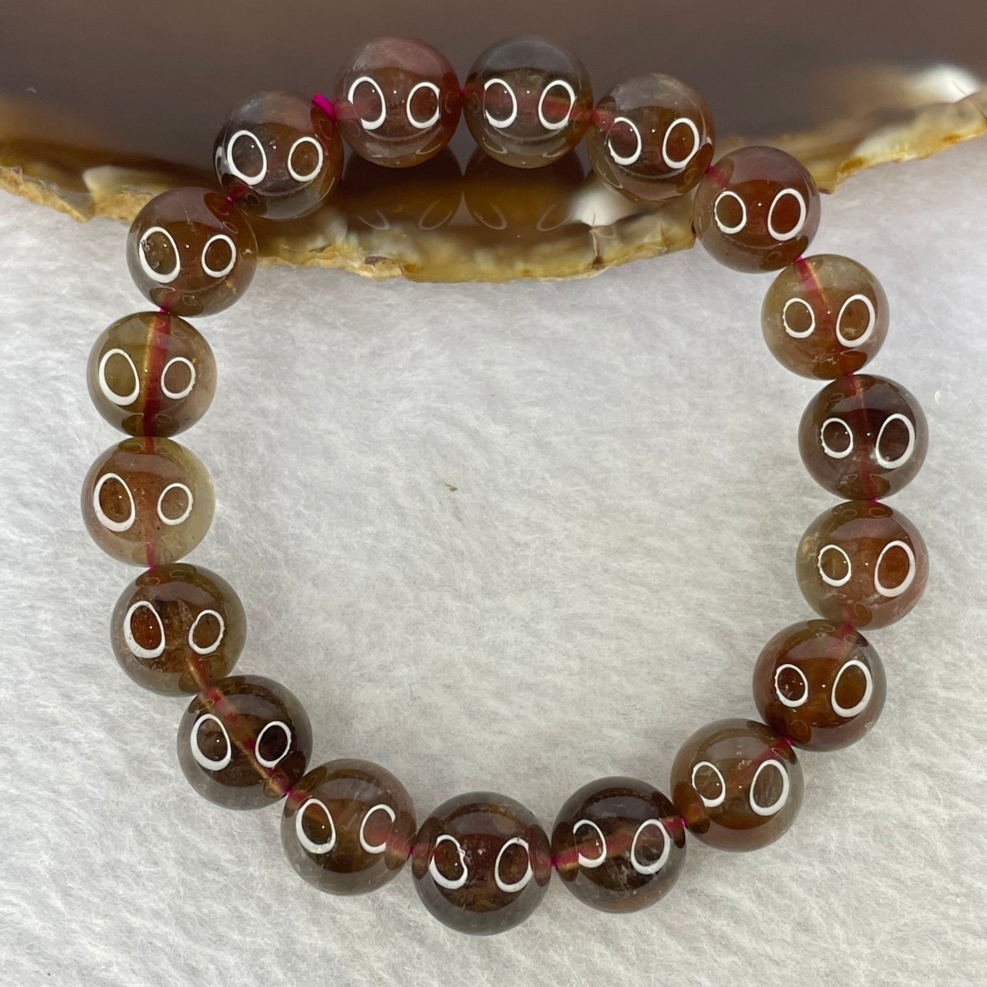 Natural Auralite Crystal Bracelet 极光手链 29.83g 10.8mm 18 Beads - Huangs Jadeite and Jewelry Pte Ltd