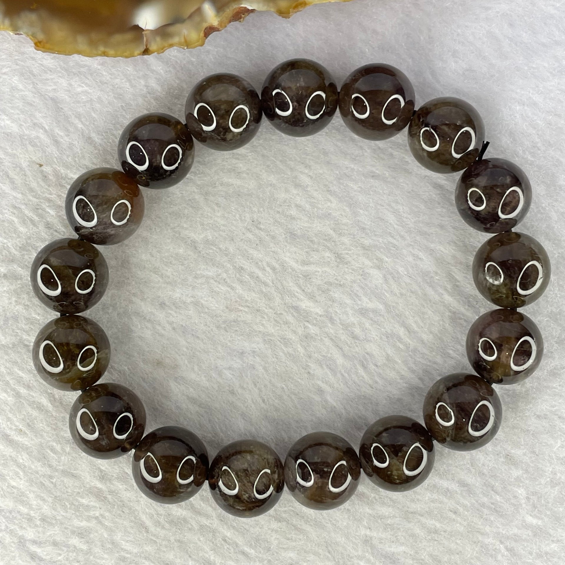 Natural Auralite Crystal Bracelet 极光手链 37.82g 11.8 mm 17 Beads - Huangs Jadeite and Jewelry Pte Ltd