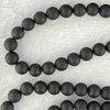 Natural Dark Matt Black Amber Beads Necklace 天然大黑天翁琥珀项链 14.88g 72.cm 6.9mm 108 Beads