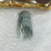 Type A Wuji Grey Jadeite Cicada 4.98g 15.1 by 35.0 by 6.3mm - Huangs Jadeite and Jewelry Pte Ltd