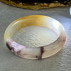 Transparent to White Purple Yellow Quartzite Jade Bangle 天山玉手镯 Internal Diameter 62.1mm 63.00g 16.1 by 8.7mm