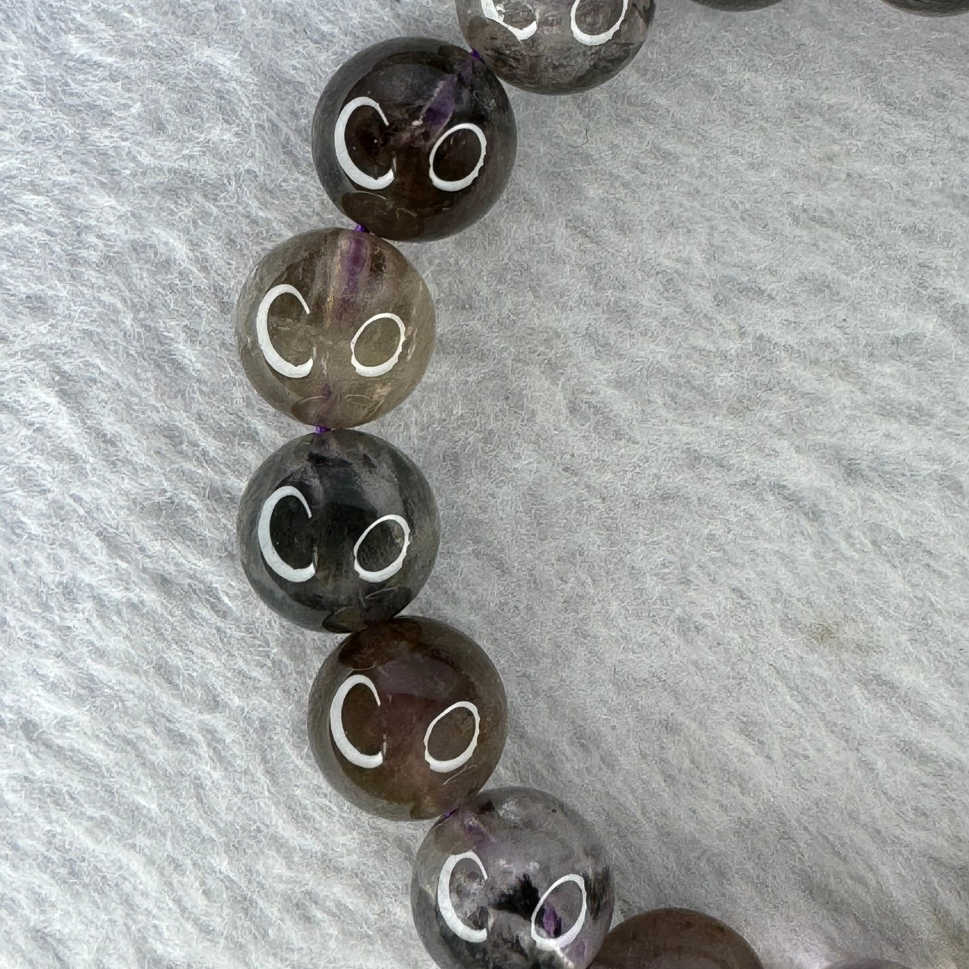 Natural Auralite Crystal Bracelet 极光手链 34.34g 11.1 mm 18 Beads - Huangs Jadeite and Jewelry Pte Ltd