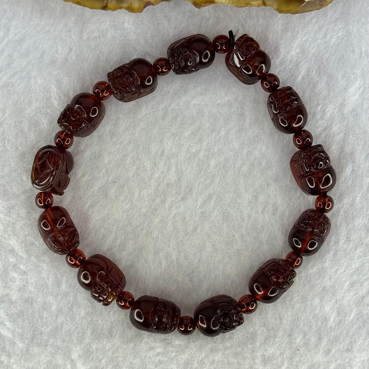 Natural Red Garnet Pixiu Bracelet 24.88g 16cm 11.4 by 8.7 by 8.0mm