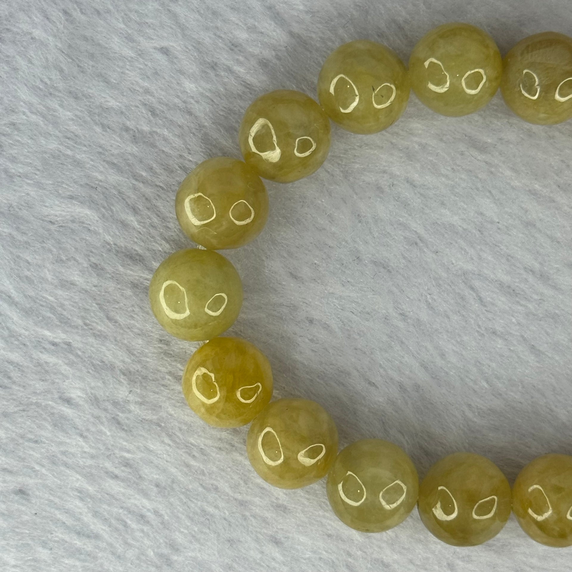 Natural Citrine Quartz Bracelet 34.35g 10.7mm 17 Beads - Huangs Jadeite and Jewelry Pte Ltd