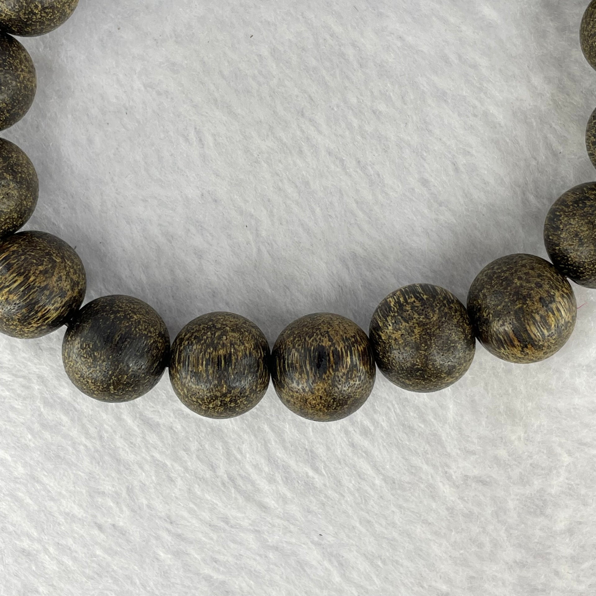 Natural Old Wild Indonesia Agarwood Beads Bracelet (Sinking Type) 天然老野生印尼沉香珠手链 21.07g 20cm / 13.3 mm 18 Beads - Huangs Jadeite and Jewelry Pte Ltd