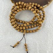 Natural Wild Old India Sandalwood Necklace 印度老山檀  30.98g 8.3mm 108+6 Beads - Huangs Jadeite and Jewelry Pte Ltd