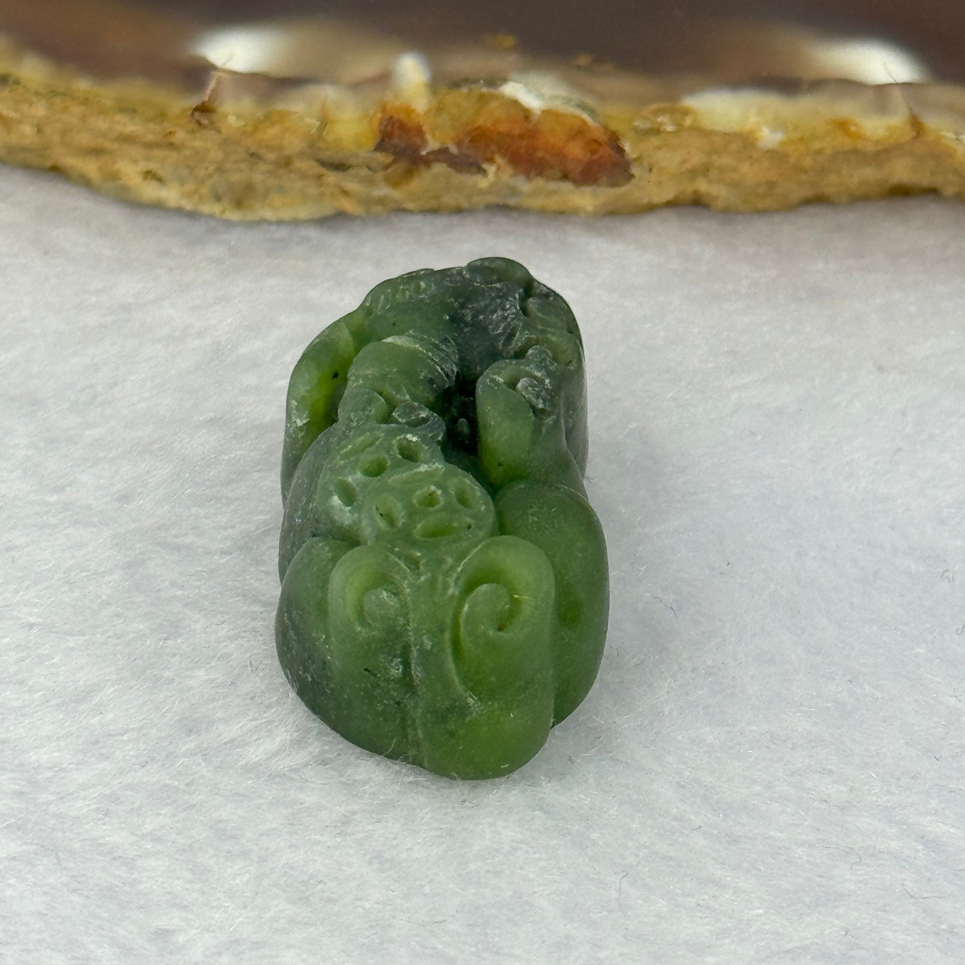 Natural Green Nephrite Pixue Charm/Pendent 10.95g 29.4 by 15.3 by 11.8mm - Huangs Jadeite and Jewelry Pte Ltd