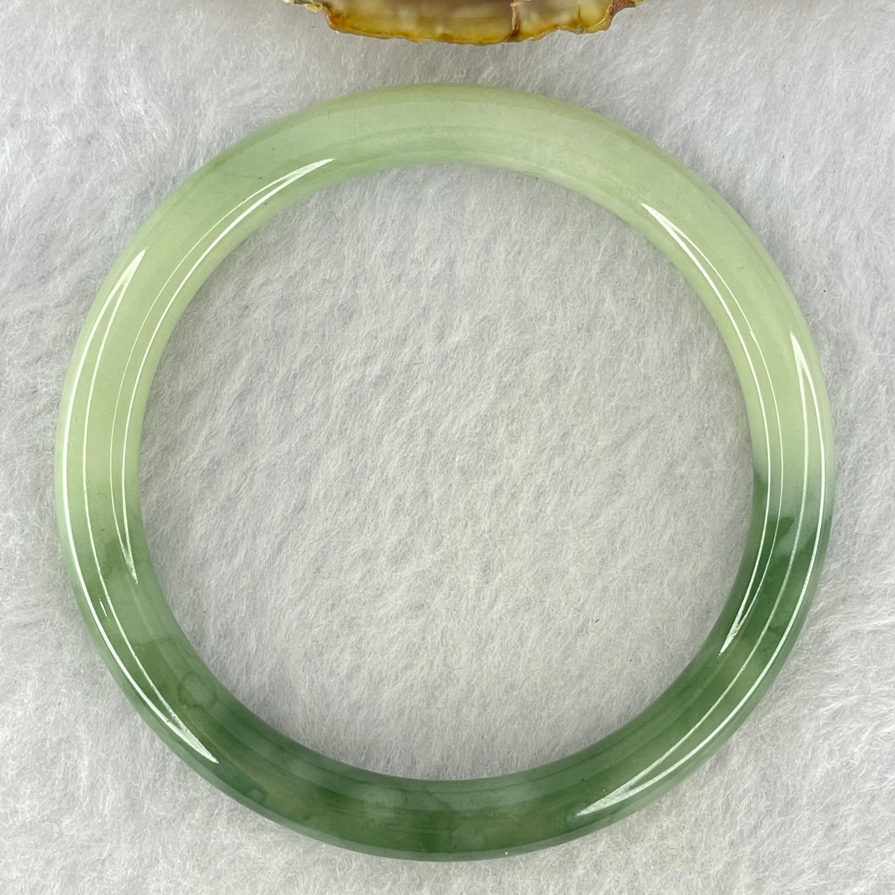 Type A Green and Dark Green Jadeite Bangle Internal Diameter 56.2mm 26.28g 6.9 by 7.4mm (External and Internal Line)