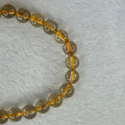 Natural Golden Rutilated Quartz Beads 天然金发水晶手链 15.35g 16cm 7.9mm 25 Beads - Huangs Jadeite and Jewelry Pte Ltd