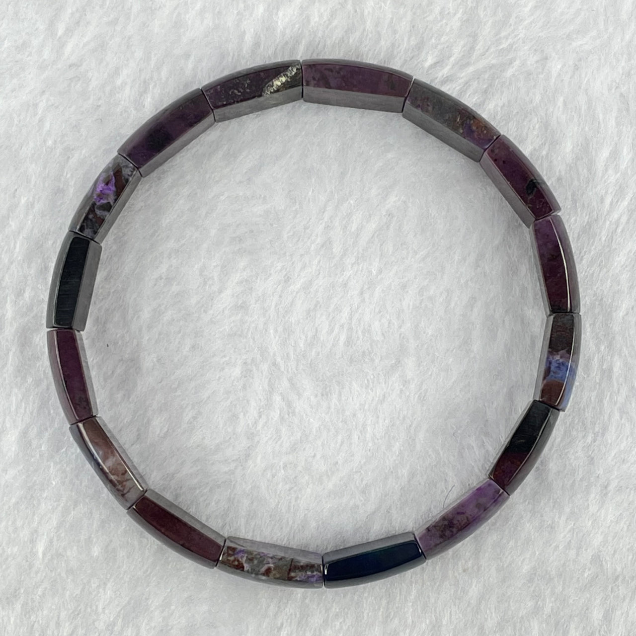 Natural Sugilite Bracelet 17.52g 17cm 11.9 by 9.1 by 4.5mm 16pcs