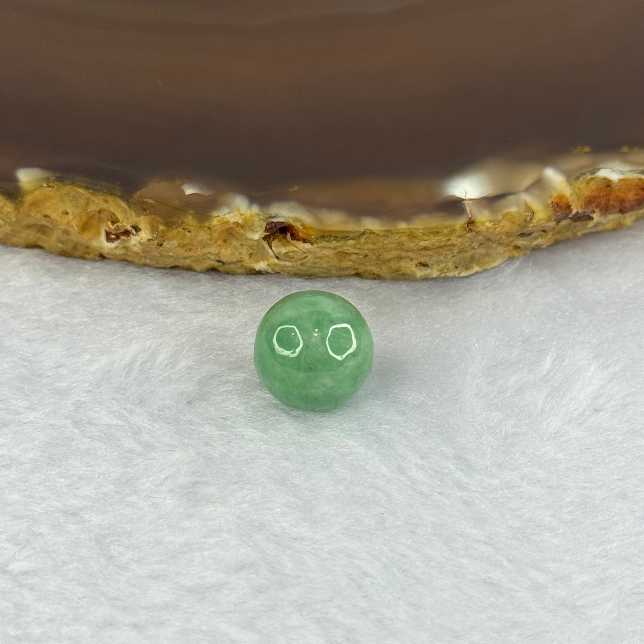 Type A Green Jadeite Bead for Bracelet/Necklace/Earrings/Ring 
2.39g 11.2mm - Huangs Jadeite and Jewelry Pte Ltd