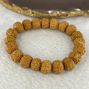 Natural Bodhi Rudraksha Seed Mala 金风 Beads Bracelet 14.58g 12.1 mm 20 Beads - Huangs Jadeite and Jewelry Pte Ltd