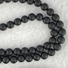 Natural Matt Black Gold King Amber Beads Necklace 天然黑金翁王琥珀项链 20.72g 72cm 6.9mm 108 Beads